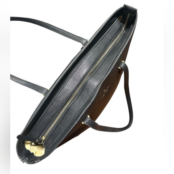 Kate Spade Black Structured Leather Tote - Picture 3 of 12